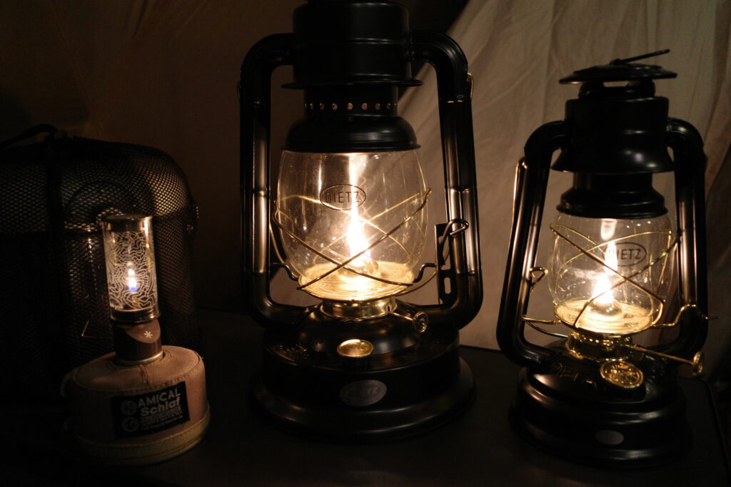 デイツランタン津軽びいどろランタングローブランタンケース付真鍮カスタム